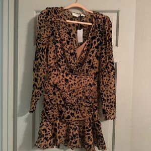 Astr Leopard Print Dress